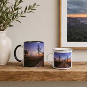country road Gulgong NSW mugs