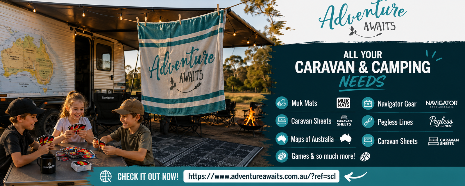 Adventure awaits. All your camping and caravan needs